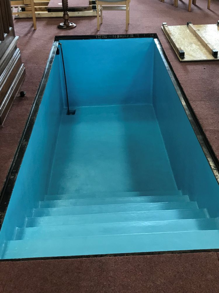tps pool paint for church baptism pool